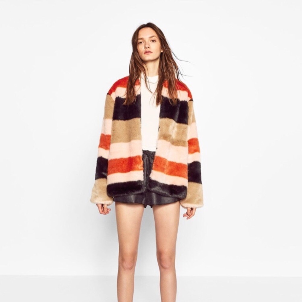 Zara faux fur winter coat